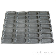 28 tazze di pane silicone perforato in fibra di vetro stampi